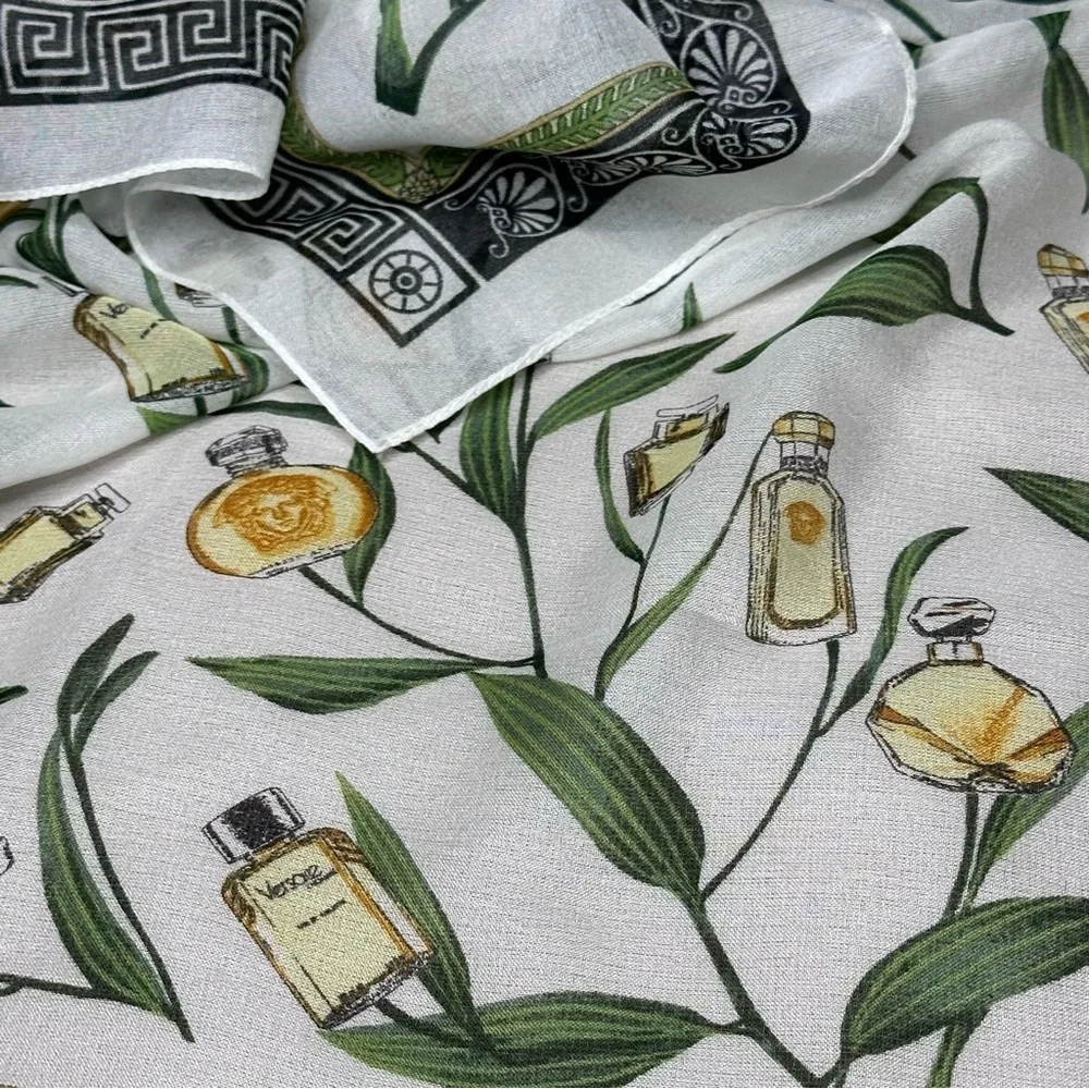 Vintage Gianni Versace Perfume Floral Scarf